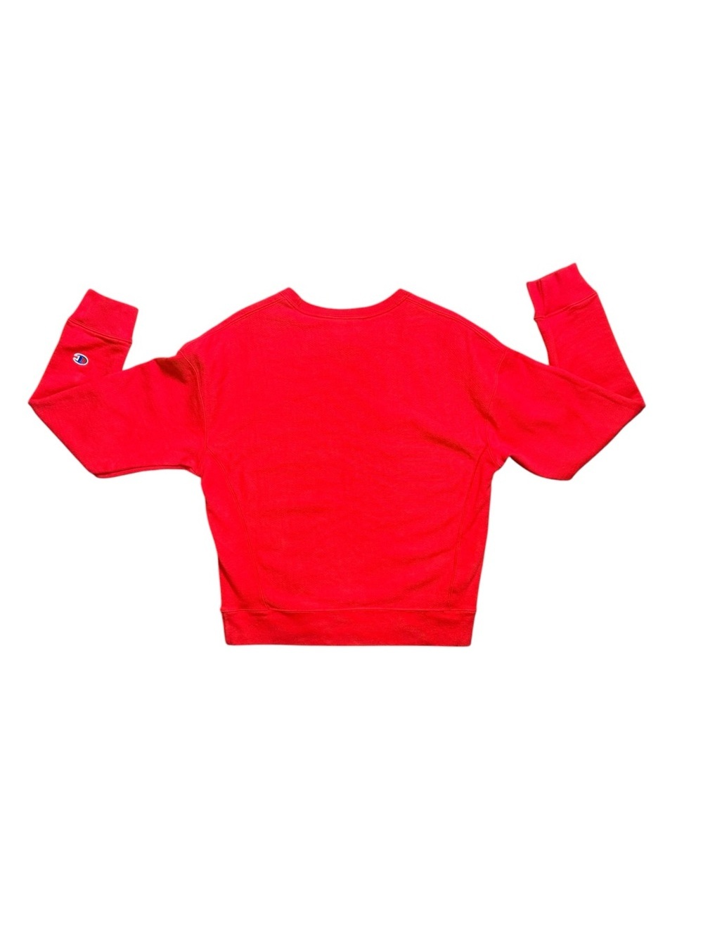 Champion Reverse Weave Red Crewneck Sweatshirt Medium Classic Logo - Picture 3 of 8